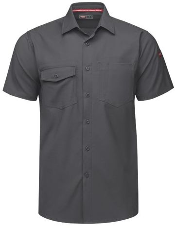 Red Kap® Tall Adult Unisex 5.8-ounce 82/14/4 polyester/cotton/elastane twill Short Sleeve Cooling Work Shirt